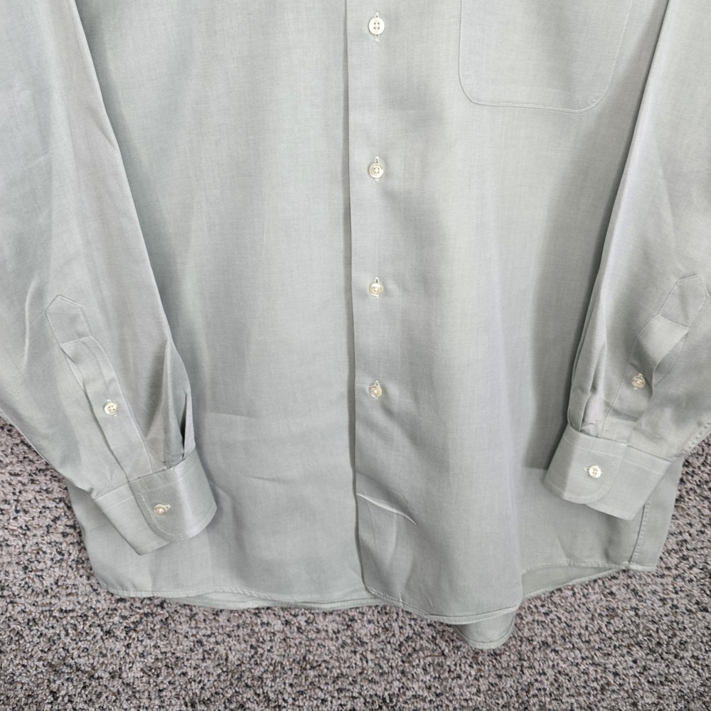 Jos A Bank Dress Shirt Mens 15.5 33 Green Button Up Regular Fit Cotton - Picture 5 of 8